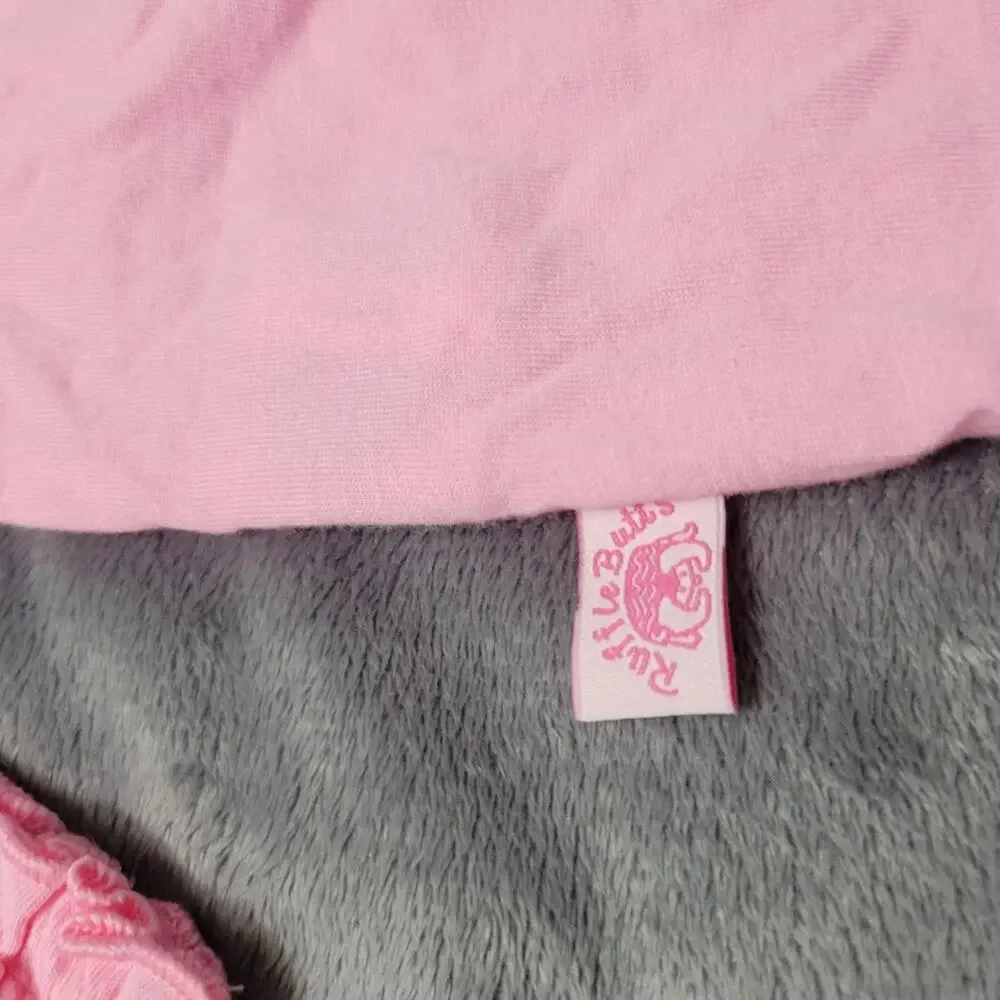 Ruffle Butts Long Sleeve Onesie‎ 6-12 Months Pink Ruffle Hem